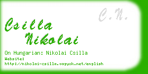 csilla nikolai business card